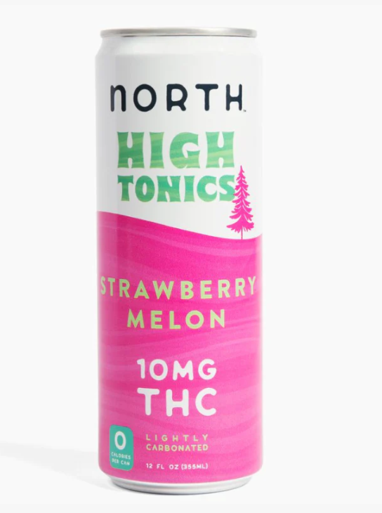 North Canna High Tonics Strawberry Melon 10mg THC Seltzer